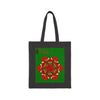 Perfect Holiday Accessory - "Merry & Bright" Christmas Mandala Cotton Canvas Tote Bag - Blululi