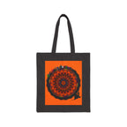 Perfect Trick - or - Treat Accessory - "Spooky & Fun" Halloween Mandala Cotton Canvas Tote Bag - Blululi