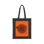 Perfect Trick - or - Treat Accessory - "Spooky & Fun" Halloween Mandala Cotton Canvas Tote Bag - Blululi