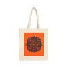 Perfect Trick - or - Treat Accessory - "Spooky & Fun" Halloween Mandala Cotton Canvas Tote Bag - Blululi