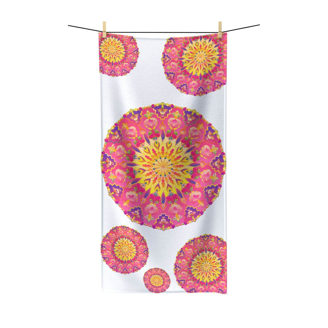 Pink & Yellow Mandala Beach Towel - Bohemian Decor Home Decor - Blululi