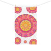 Pink & Yellow Mandala Hand Towel - Boho Decor Home Decor - Blululi