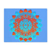 Placemat with Mandala Art Drawn by Hand - Blue - Orange, 1pc - Blululi