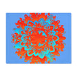 Placemat with Mandala Art Drawn by Hand - Blue - Orange, 1pc - Blululi