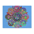 Placemat with Mandala Art Drawn by Hand, Light Blue 1pc - Blululi