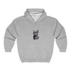 Playful Grey Cat Hoodie - Soft & Cozy Hoodie - Blululi