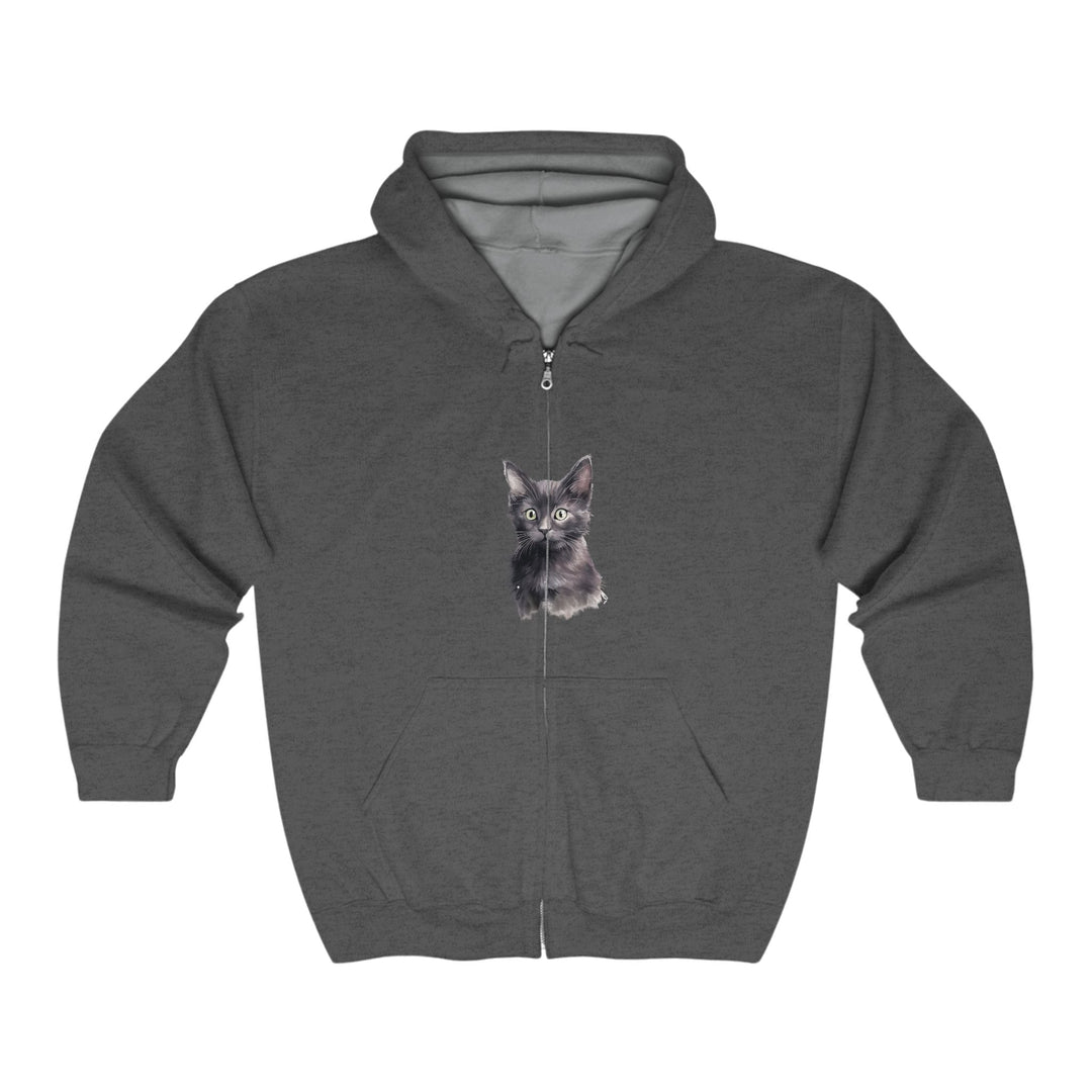 Playful Grey Cat Hoodie - Soft & Cozy Hoodie - Blululi