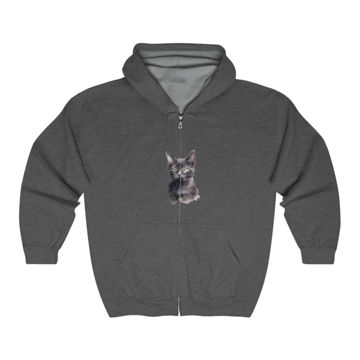 Playful Grey Cat Hoodie - Soft & Cozy Hoodie - Blululi