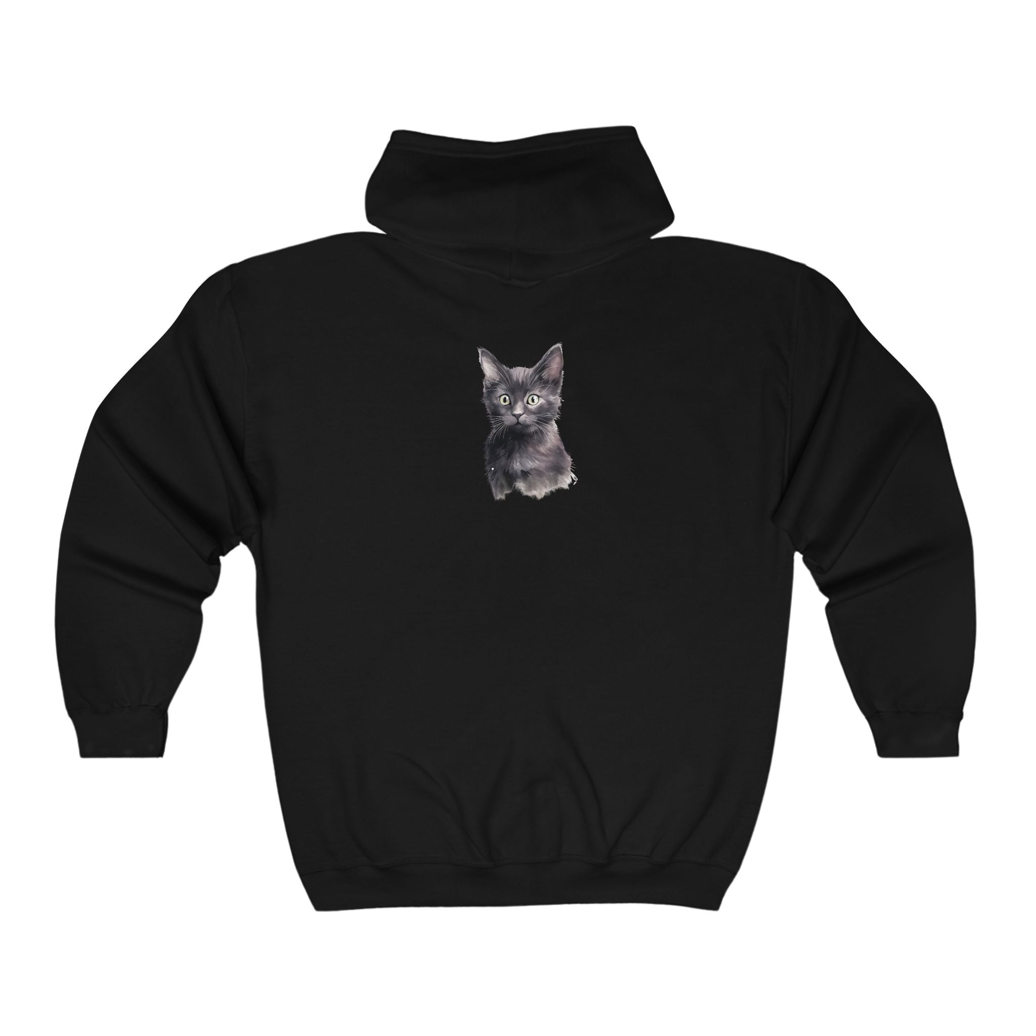 Playful Grey Cat Hoodie - Soft & Cozy Hoodie - Blululi