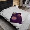 Plush Blanket - Dark Plum Meditative Mandala Design All Over Prints - Blululi