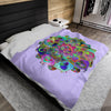 Plush Blanket - Lavender Mandala Design All Over Prints - Blululi