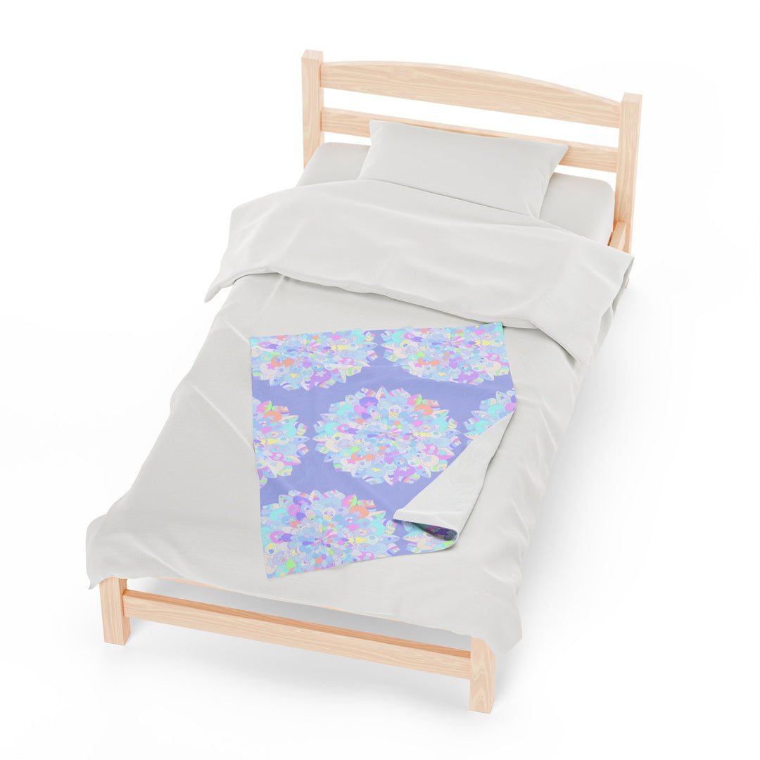 Plush Blanket - Lavender Mandala Design All Over Prints - Blululi