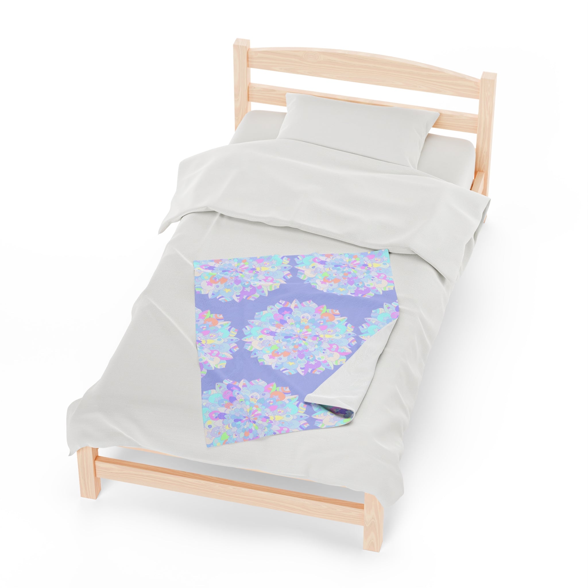 Plush Blanket - Lavender Mandala Design All Over Prints - Blululi