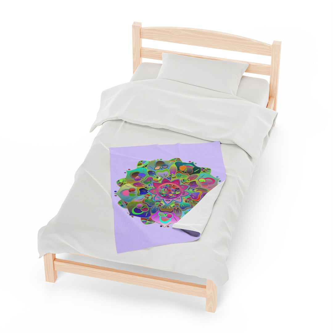 Plush Blanket - Lavender Mandala Design All Over Prints - Blululi