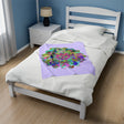Plush Blanket - Lavender Mandala Design All Over Prints - Blululi