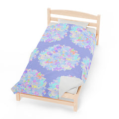Plush Blanket - Lavender Mandala Design All Over Prints - Blululi