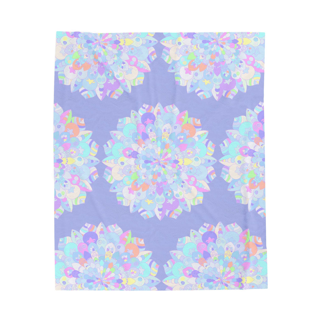 Plush Blanket - Lavender Mandala Design All Over Prints - Blululi