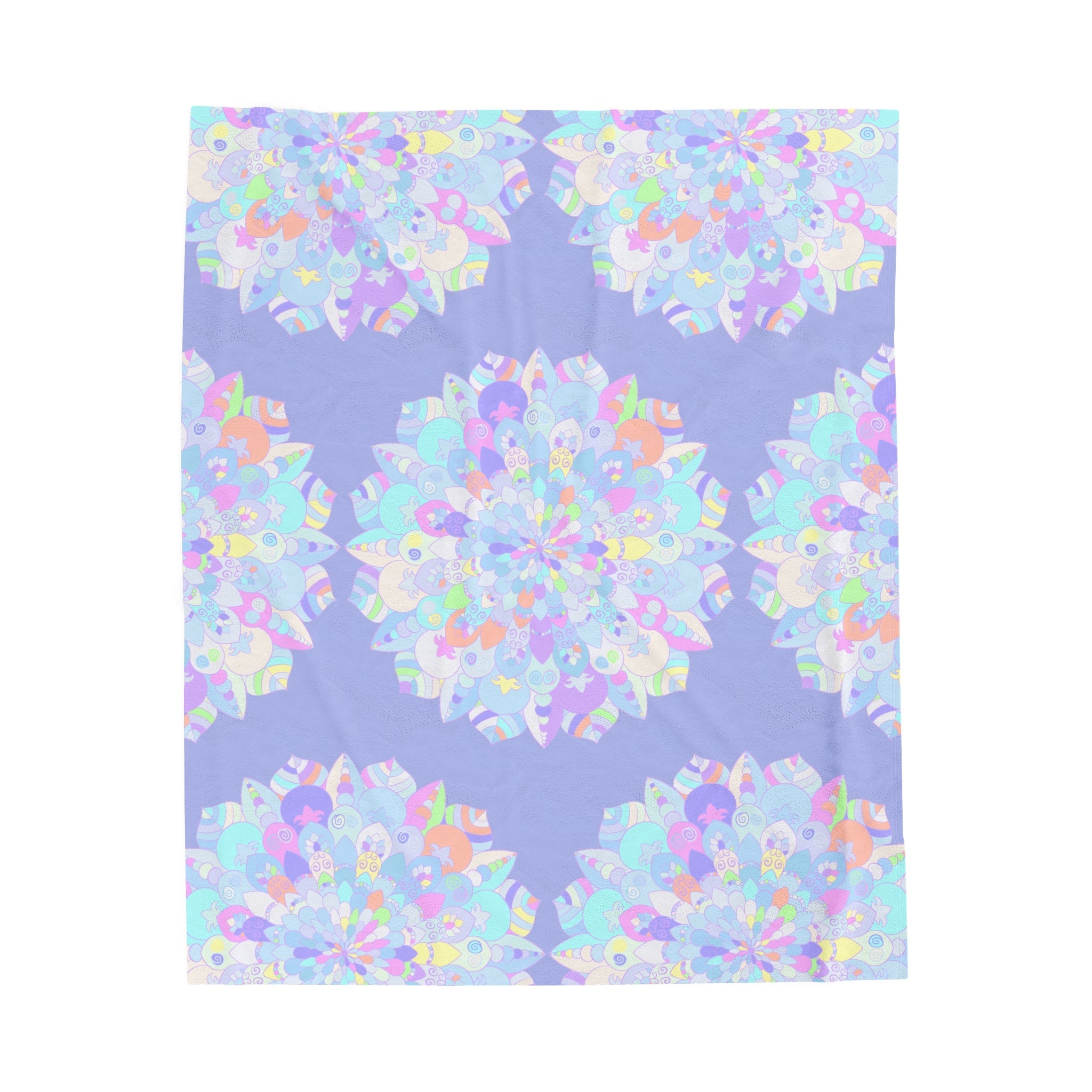 Plush Blanket - Lavender Mandala Design All Over Prints - Blululi