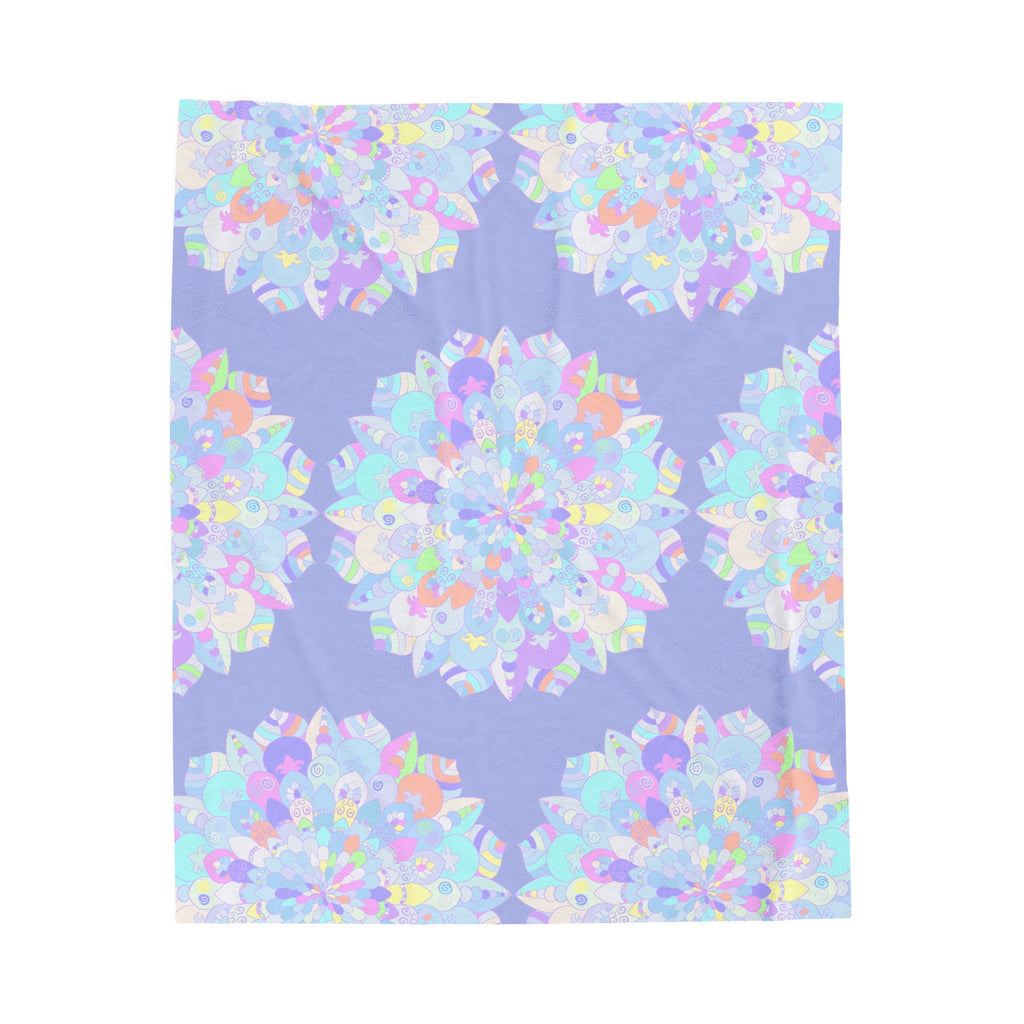 Plush Blanket - Lavender Mandala Design All Over Prints - Blululi