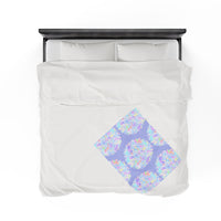 Plush Blanket - Lavender Mandala Design All Over Prints - Blululi