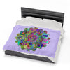 Plush Blanket - Lavender Mandala Design All Over Prints - Blululi