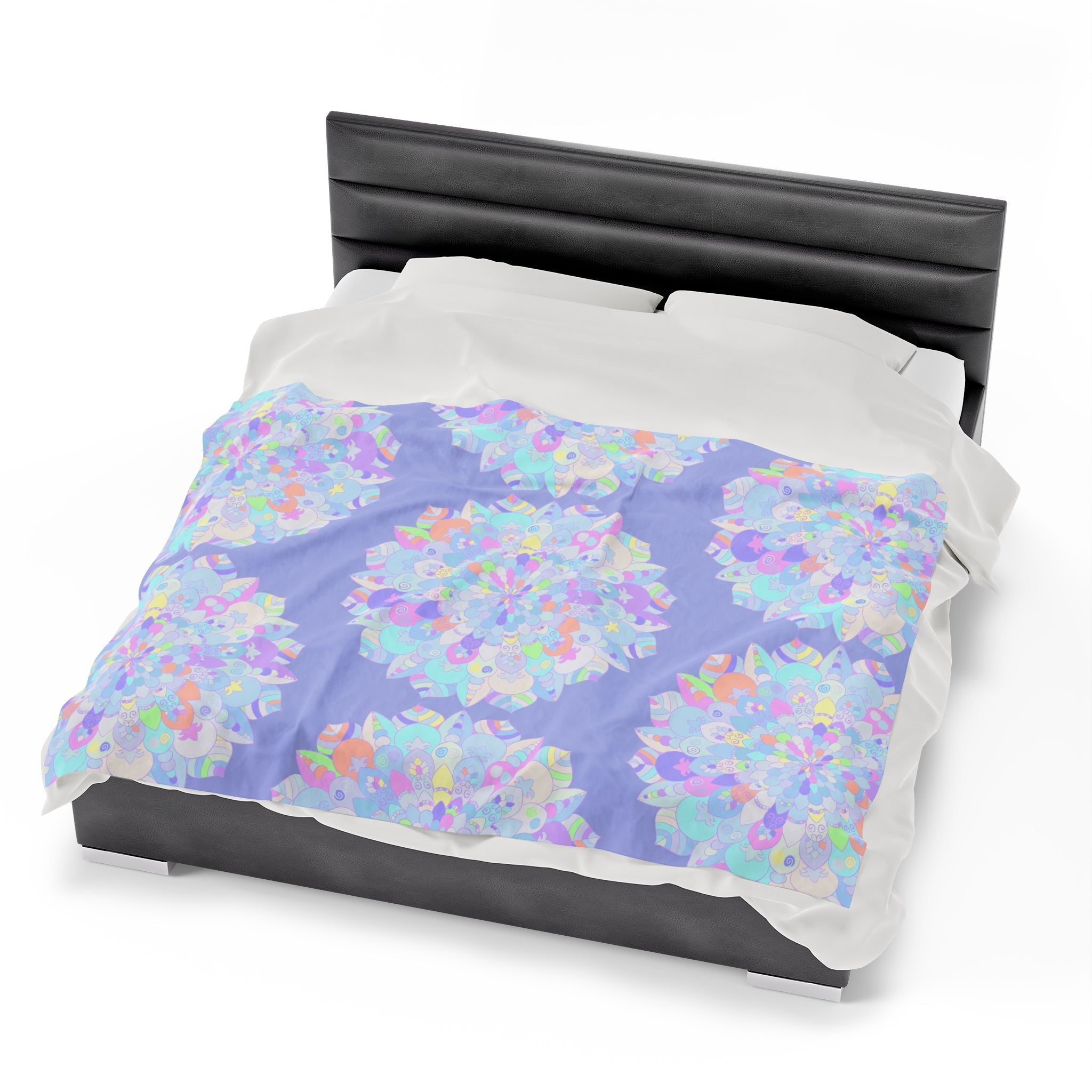 Plush Blanket - Lavender Mandala Design All Over Prints - Blululi