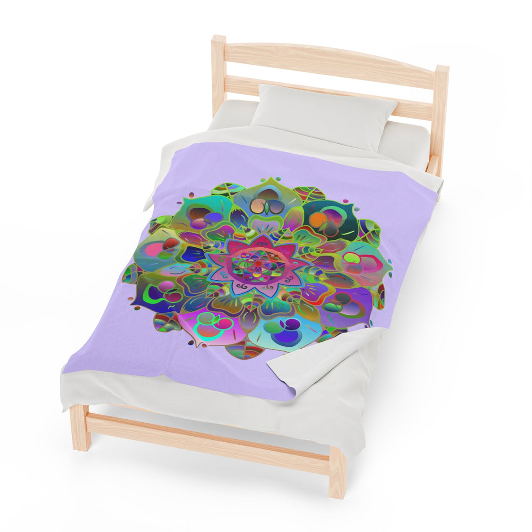 Plush Blanket - Lavender Mandala Design All Over Prints - Blululi