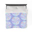 Plush Blanket - Lavender Mandala Design All Over Prints - Blululi
