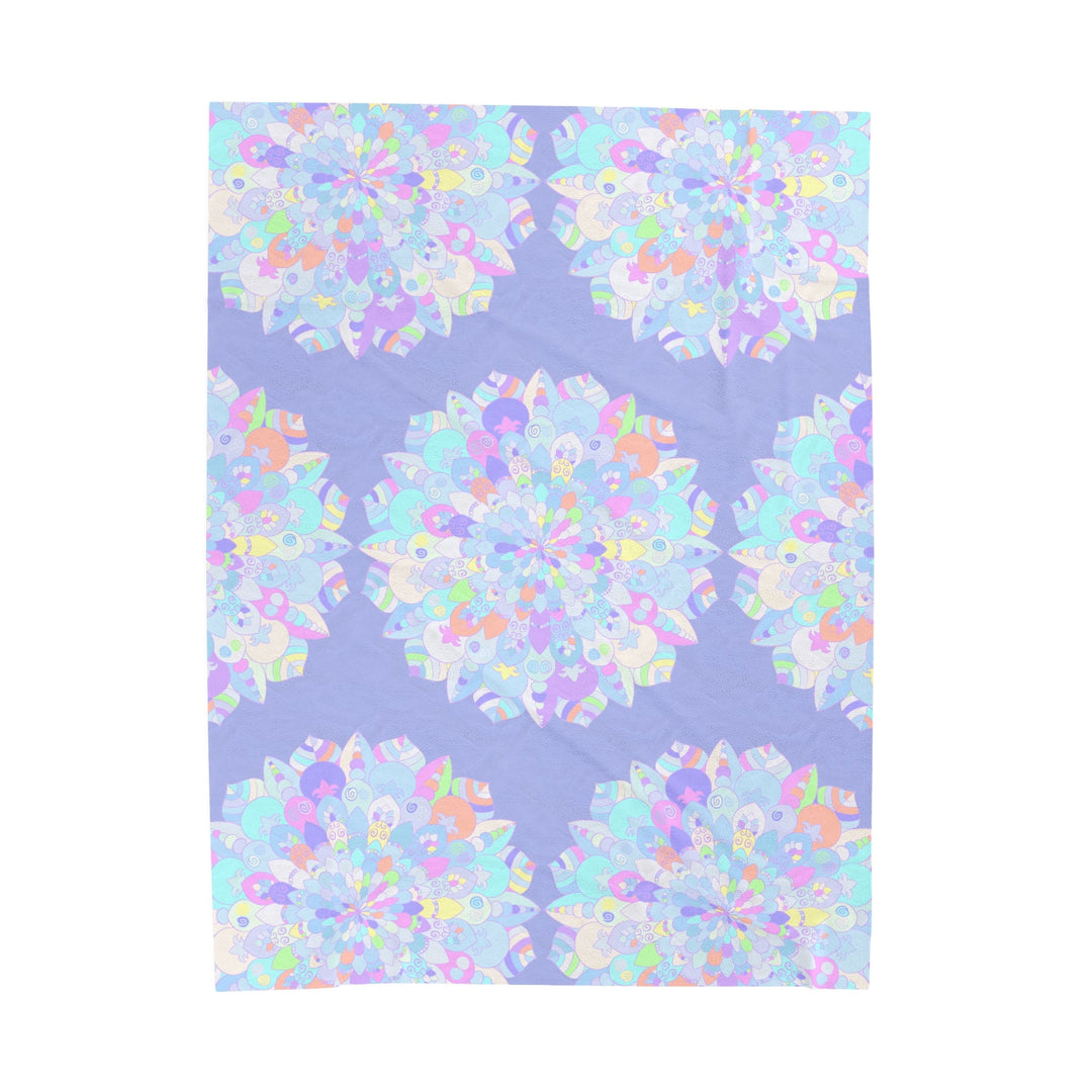 Plush Blanket - Lavender Mandala Design All Over Prints - Blululi