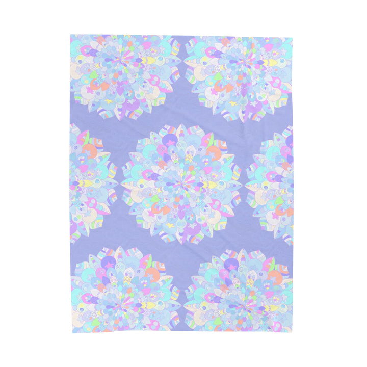 Plush Blanket - Lavender Mandala Design All Over Prints - Blululi