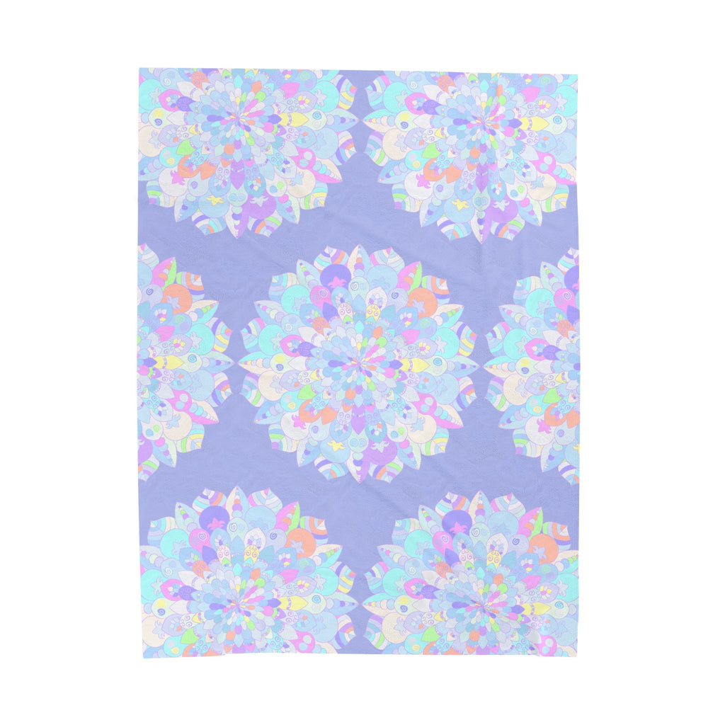 Plush Blanket - Lavender Mandala Design All Over Prints - Blululi