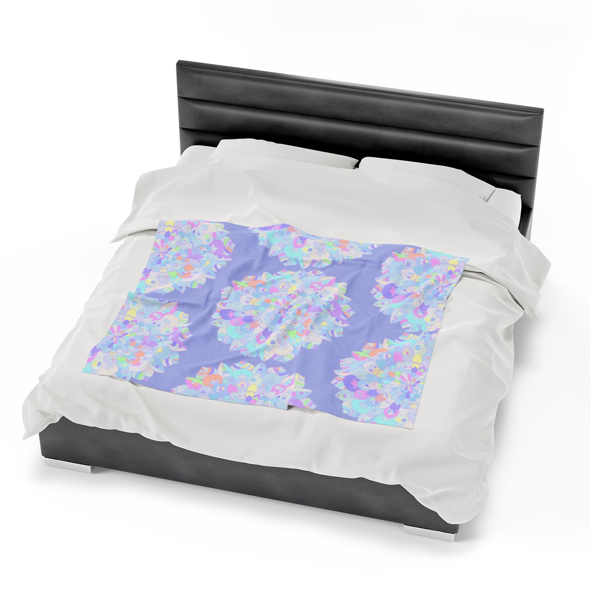 Plush Blanket - Lavender Mandala Design All Over Prints - Blululi