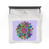 Plush Blanket - Lavender Mandala Design All Over Prints - Blululi