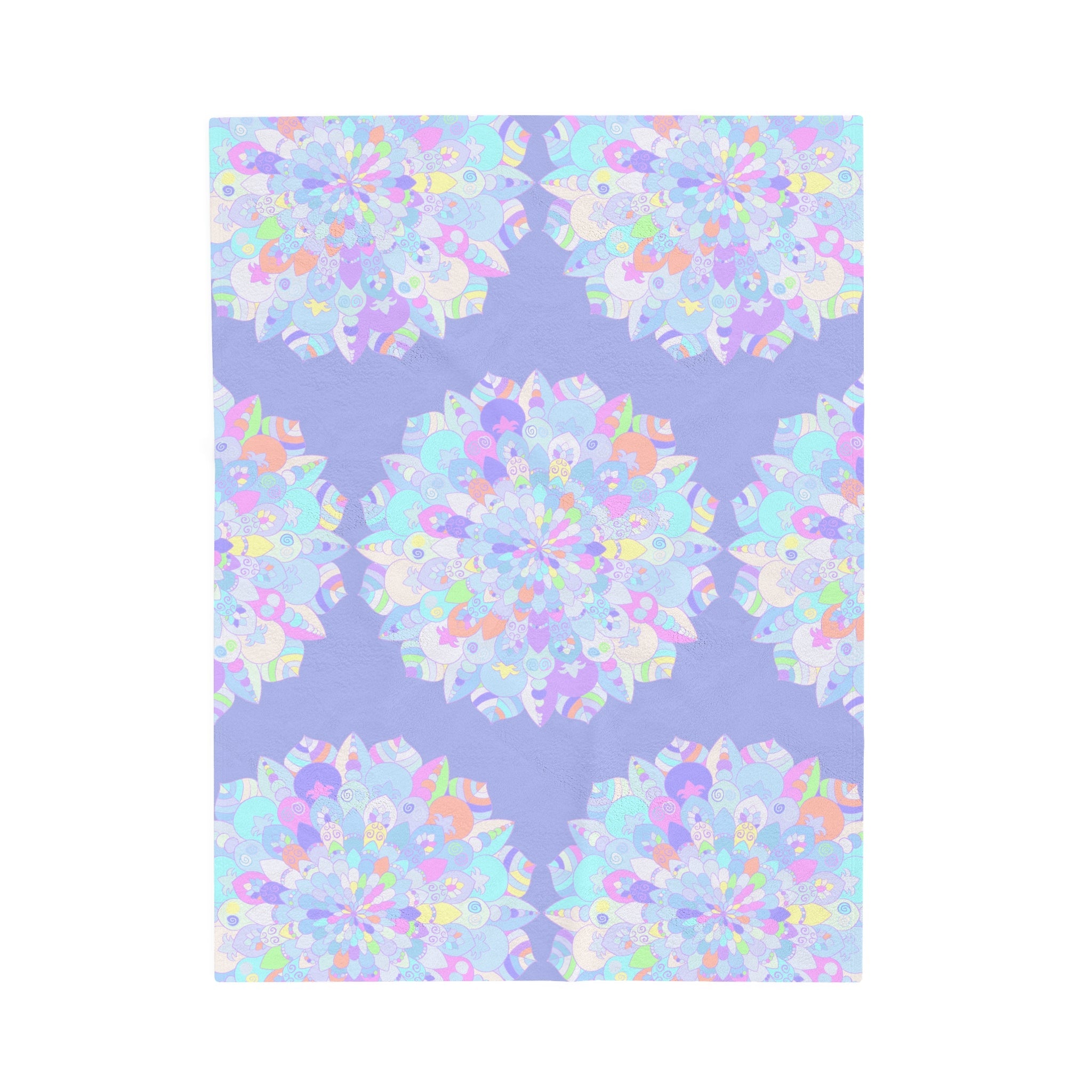 Plush Blanket - Lavender Mandala Design All Over Prints - Blululi