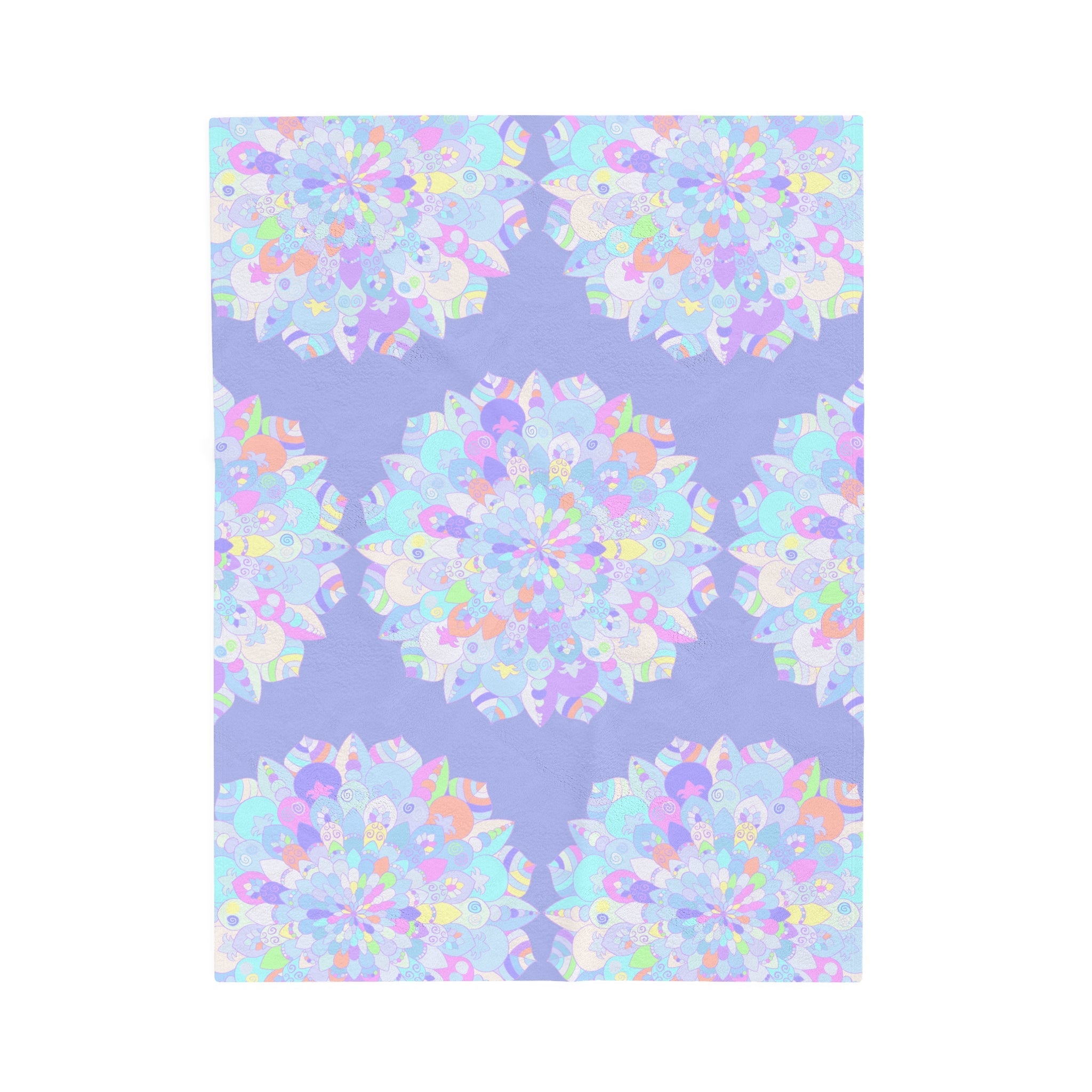 Plush Blanket - Lavender Mandala Design All Over Prints - Blululi