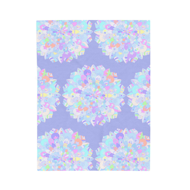 Plush Blanket - Lavender Mandala Design All Over Prints - Blululi