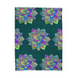 Plush Mandala Art Blanket - Dark Teal, Standard Size All Over Prints - Blululi