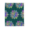 Plush Mandala Art Blanket - Dark Teal, Standard Size All Over Prints - Blululi