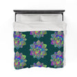 Plush Mandala Art Blanket - Dark Teal, Standard Size All Over Prints - Blululi