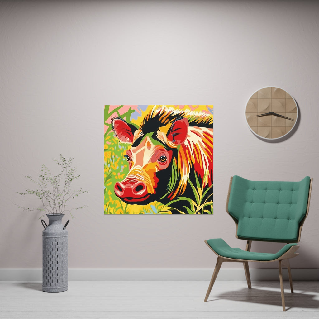 Pop Art Warthog Poster - Colorful Animal Savana Poster - Blululi