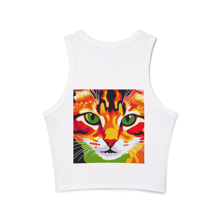 Psychedelic Cat Tank Top - Vibrant Animal Art Tank Top - Blululi