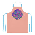 Psychedelic Mandala Apron - Apricot - Hand Drawn Art All Over Prints - Blululi