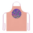 Psychedelic Mandala Apron - Apricot - Hand Drawn Art All Over Prints - Blululi
