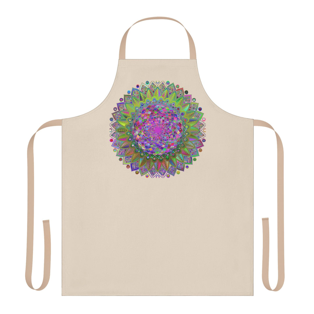 Psychedelic Mandala Apron - Beige All Over Prints - Blululi