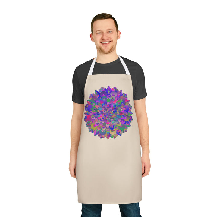 Psychedelic Mandala Apron - Hand Drawn Art All Over Prints - Blululi