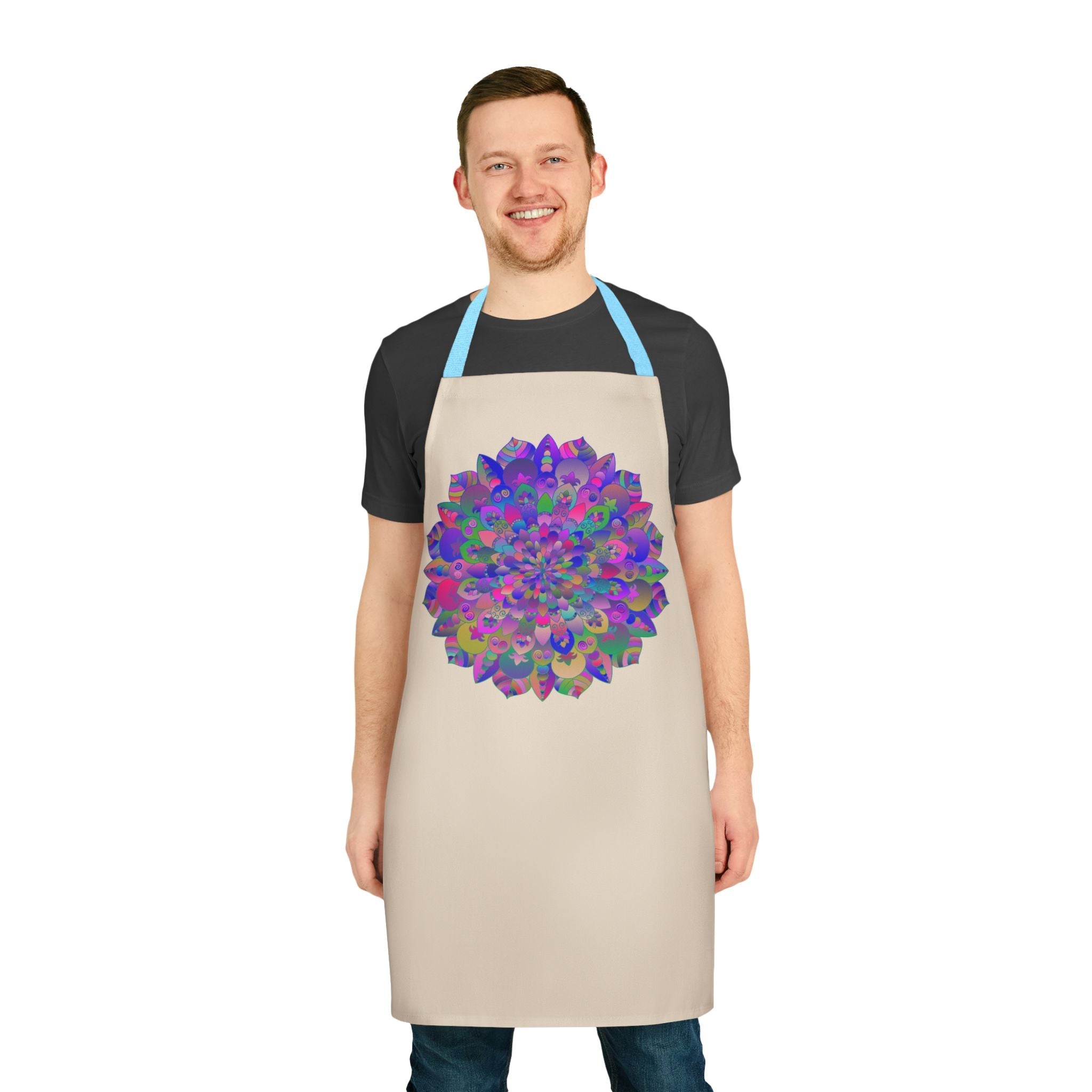 Psychedelic Mandala Apron - Hand Drawn Art All Over Prints - Blululi