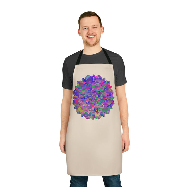 Psychedelic Mandala Apron - Hand Drawn Art All Over Prints - Blululi