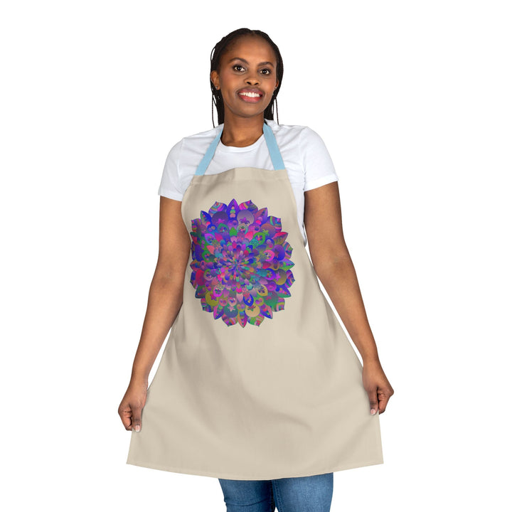 Psychedelic Mandala Apron - Hand Drawn Art All Over Prints - Blululi