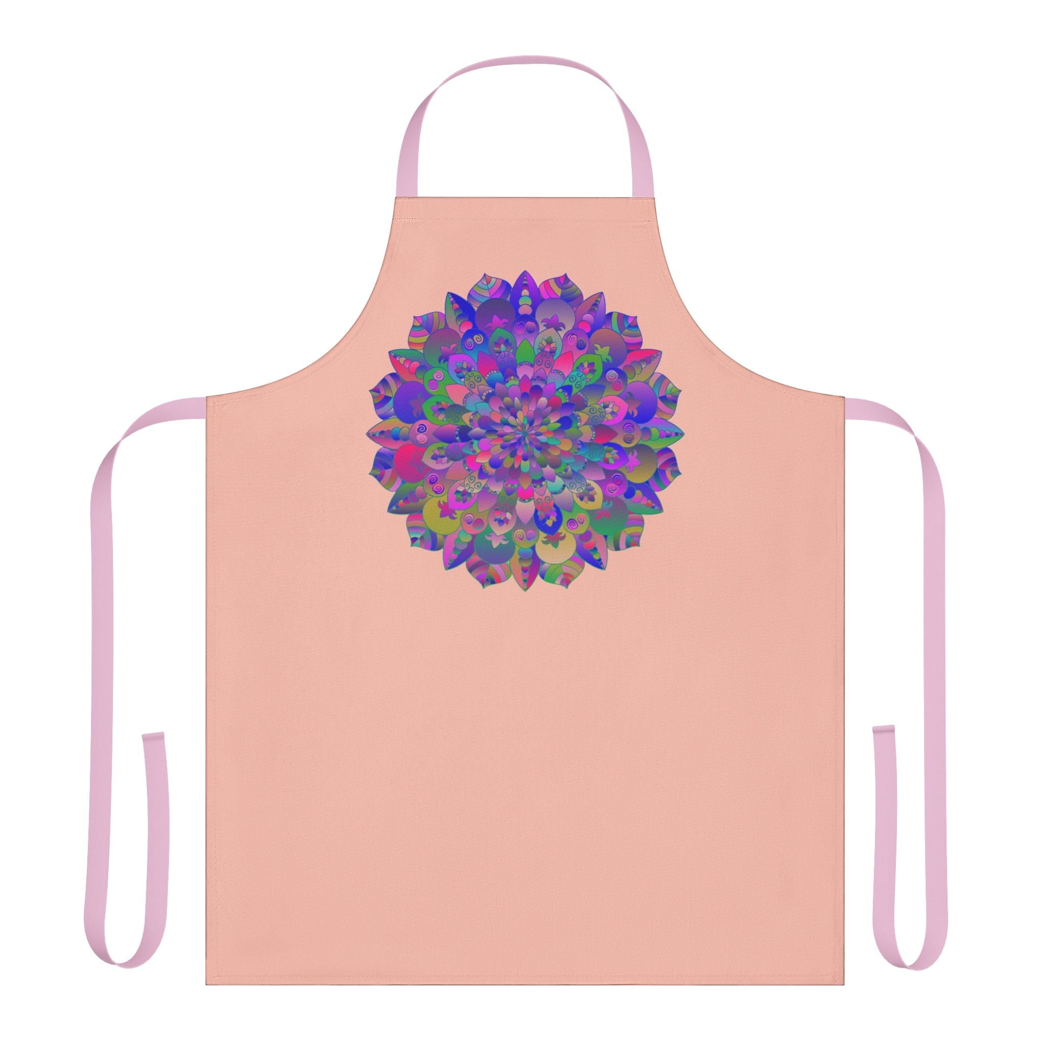 Psychedelic Mandala Apron - Peach All Over Prints - Blululi