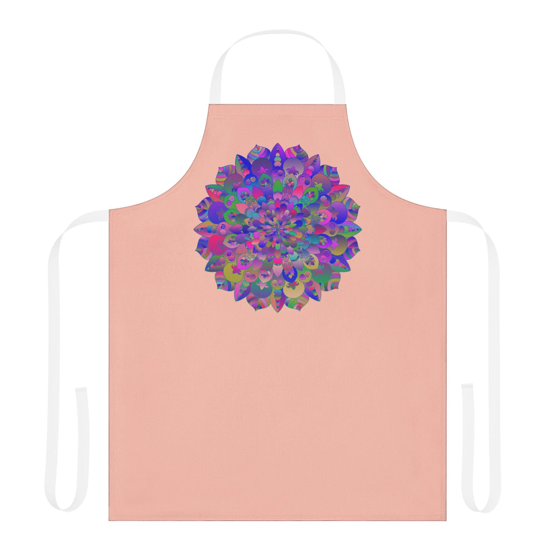 Psychedelic Mandala Apron - Peach All Over Prints - Blululi